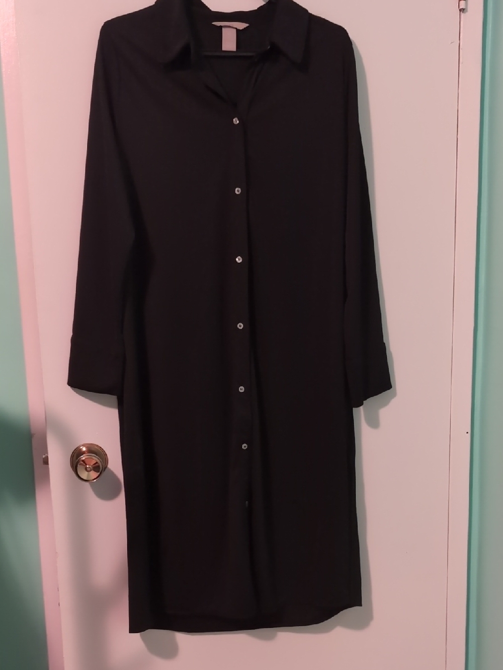 🍁NWOT H&M Black Semi-Transparent Shirt Dress